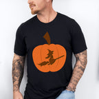 Pumpkin Witch Design - Halloween Unisex Crewneck T-Shirt Sweatshirt Hoodie