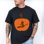 Pumpkin Witch Design - Halloween Unisex Crewneck T-Shirt Sweatshirt Hoodie