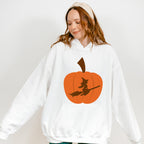 Pumpkin Witch Design - Halloween Unisex Crewneck T-Shirt Sweatshirt Hoodie