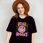 Stay Spooky Face Design - Halloween Unisex Crewneck T-Shirt Sweatshirt Hoodie