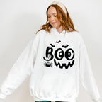 Halloween Boo pumpkin smile face design - Halloween Unisex Crewneck T-Shirt Sweatshirt Hoodie