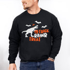 Halloween trick rawr treat tyrannosaurus t-rex dinosaur - Halloween Unisex Crewneck T-Shirt Sweatshirt Hoodie
