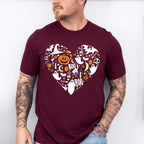 Halloween Heart Boo Pumpkin Design - Halloween Unisex Crewneck T-Shirt Sweatshirt Hoodie
