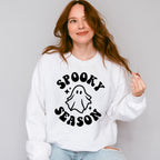 Halloween Spooky Season Ghost Face Design - Halloween Unisex Crewneck T-Shirt Sweatshirt Hoodie