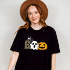 Halloween Boo Spider Design - Halloween Unisex Crewneck T-Shirt Sweatshirt Hoodie