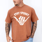 Halloween Stay Spooky Skeleton Hand Design - Halloween Unisex Crewneck T-Shirt Sweatshirt Hoodie