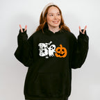 Halloween Boo Pumpkin Ghost spider design - Halloween Unisex Crewneck T-Shirt Sweatshirt Hoodie