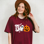 Halloween Boo Pumpkin Ghost spider design - Halloween Unisex Crewneck T-Shirt Sweatshirt Hoodie