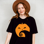 Halloween Pumpkin Face Design - Halloween Unisex Crewneck T-Shirt Sweatshirt Hoodie