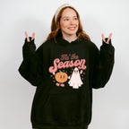 Halloween Its the Season Pumpkin Ghost Design - Halloween Unisex Crewneck T-Shirt Sweatshirt Hoodie