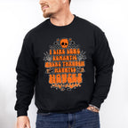 I Like Long Romantic Halks Through Haunted Houses Design - Halloween Unisex Crewneck T-Shirt Sweatshirt Hoodie