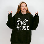 Ghost House Design - Halloween Unisex Crewneck T-Shirt Sweatshirt Hoodie