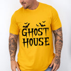 Ghost House Design - Halloween Unisex Crewneck T-Shirt Sweatshirt Hoodie