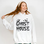 Ghost House Design - Halloween Unisex Crewneck T-Shirt Sweatshirt Hoodie