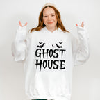 Ghost House Design - Halloween Unisex Crewneck T-Shirt Sweatshirt Hoodie