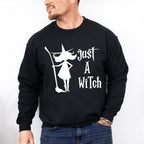 Just A Witch Design - Halloween Unisex Crewneck T-Shirt Sweatshirt Hoodie