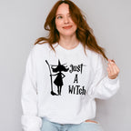 Just A Witch Design - Halloween Unisex Crewneck T-Shirt Sweatshirt Hoodie