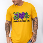 Peace Love Mardi Gras Theme T-shirt, Hoodie, Sweatshirt