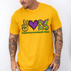 Peace Love Mardi Gras Theme T-shirt, Hoodie, Sweatshirt