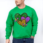 Hearts and Fleur De Lis Mardi Gras Theme T-shirt, Hoodie, Sweatshirt
