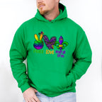 Peace Love Mardi Gras Theme T-shirt, Hoodie, Sweatshirt