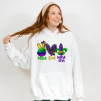 Peace Love Mardi Gras Theme T-shirt, Hoodie, Sweatshirt