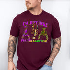 Just Here For The Crawfish Mardi Gras Theme T-shirt, Hoodie, Sweatshirt