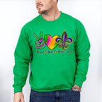 Peace Love Mardi Gras Theme T-shirt, Hoodie, Sweatshirt