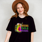 Beers and Beads Mardi Gras Theme T-shirt, Hoodie, Sweatshirt