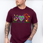 Peace Love Mardi Gras Theme T-shirt, Hoodie, Sweatshirt