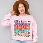 American Mommy Mother's Day Unisex Crewneck T-Shirt Sweatshirt Hoodie