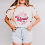 Pink Roses Mama Mother's Day Unisex Crewneck T-Shirt Sweatshirt Hoodie