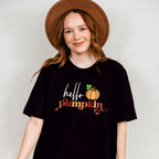 Hello Pumpkin - Fall Theme Unisex Crewneck T-Shirt Sweatshirt Hoodie