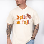 Hello Fall Design - Fall Theme Unisex Crewneck T-Shirt Sweatshirt Hoodie