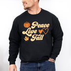 Peace Love Fall - Fall Theme Unisex Crewneck T-Shirt Sweatshirt Hoodie