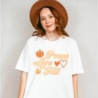 Peace Love Fall - Fall Theme Unisex Crewneck T-Shirt Sweatshirt Hoodie