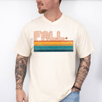 Fall Stripes Design - Fall Theme Unisex Crewneck T-Shirt Sweatshirt Hoodie