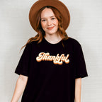 Retro Thankful Design - Thanksgiving Theme Unisex Crewneck T-Shirt Sweatshirt Hoodie