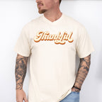 Retro Thankful Design - Thanksgiving Theme Unisex Crewneck T-Shirt Sweatshirt Hoodie