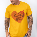 Thanksgiving Heart Shape - Thanksgiving Theme Unisex Crewneck T-Shirt Sweatshirt Hoodie