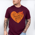 Thanksgiving Heart Shape - Thanksgiving Theme Unisex Crewneck T-Shirt Sweatshirt Hoodie