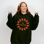 Be Thankful Circle Leaves Design - Thanksgiving Theme Unisex Crewneck T-Shirt Sweatshirt Hoodie