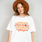 Autumn Leaves & Pumpkins Please - Fall Theme Unisex Crewneck T-Shirt Sweatshirt Hoodie