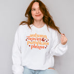 Autumn Leaves & Pumpkins Please - Fall Theme Unisex Crewneck T-Shirt Sweatshirt Hoodie