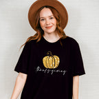 Golden Pumpkin Thanksgiving Design - Thanksgiving Theme Unisex Crewneck T-Shirt Sweatshirt Hoodie
