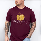 Golden Pumpkin Thanksgiving Design - Thanksgiving Theme Unisex Crewneck T-Shirt Sweatshirt Hoodie