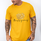 Golden Pumpkin Thanksgiving Design - Thanksgiving Theme Unisex Crewneck T-Shirt Sweatshirt Hoodie