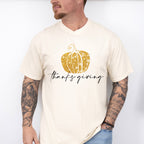 Golden Pumpkin Thanksgiving Design - Thanksgiving Theme Unisex Crewneck T-Shirt Sweatshirt Hoodie