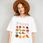 Thanksgiving Day Doodles Design - Thanksgiving Theme Unisex Crewneck T-Shirt Sweatshirt Hoodie