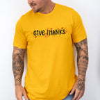 Give Thanks Leaves Design - Thanksgiving Theme Unisex Crewneck T-Shirt Sweatshirt Hoodie